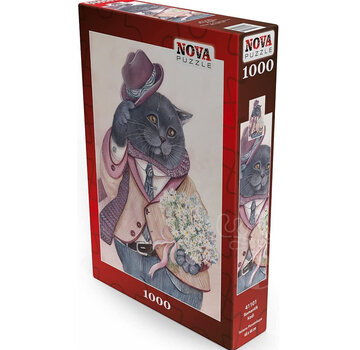 Nova FINAL SALE Nova Romantic Cat Puzzle 1000pcs ONLINE ORDER ONLY