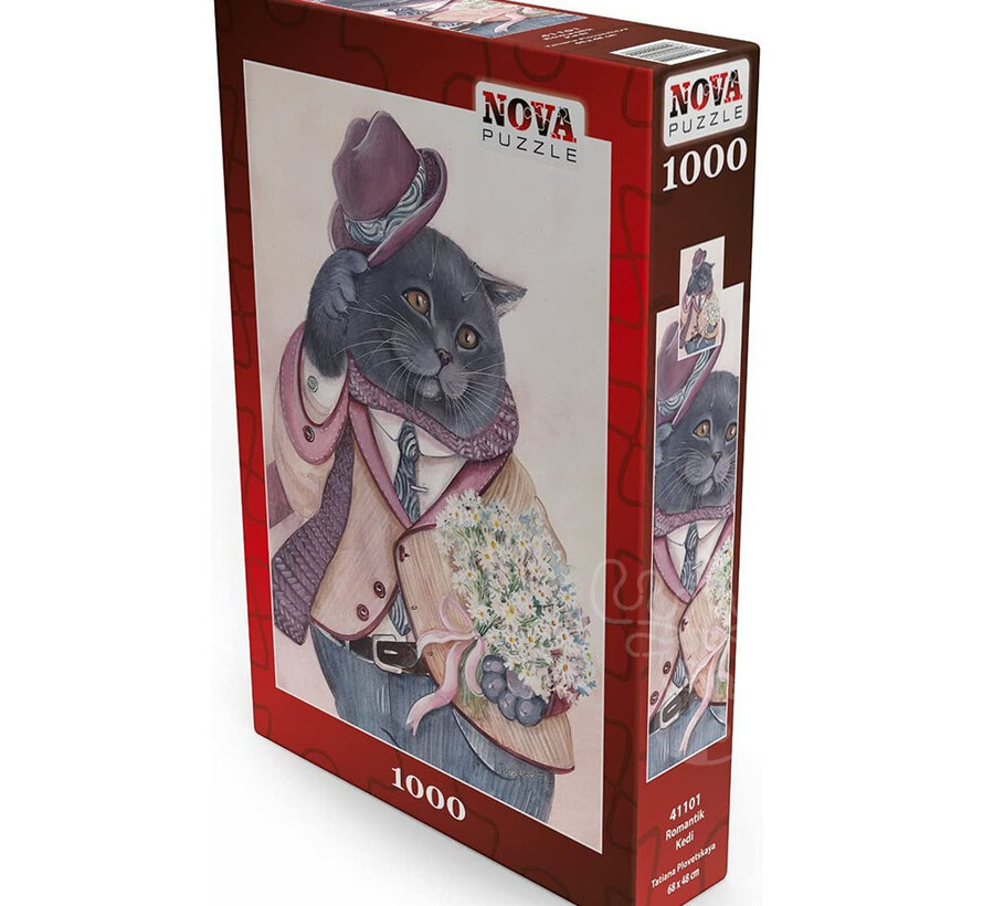 FINAL SALE Nova Romantic Cat Puzzle 1000pcs ONLINE ORDER ONLY