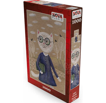 Nova FINAL SALE Nova Sofya Saburova - Smart Cat Puzzle 1000pcs ONLINE ORDER ONLY