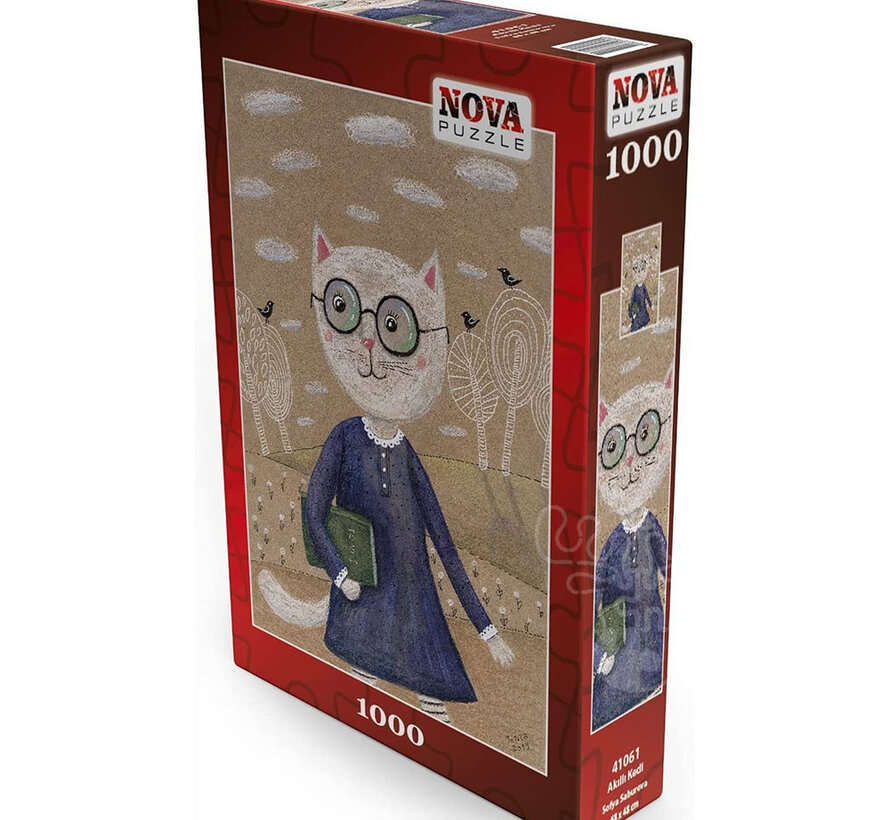 FINAL SALE Nova Sofya Saburova - Smart Cat Puzzle 1000pcs ONLINE ORDER ONLY