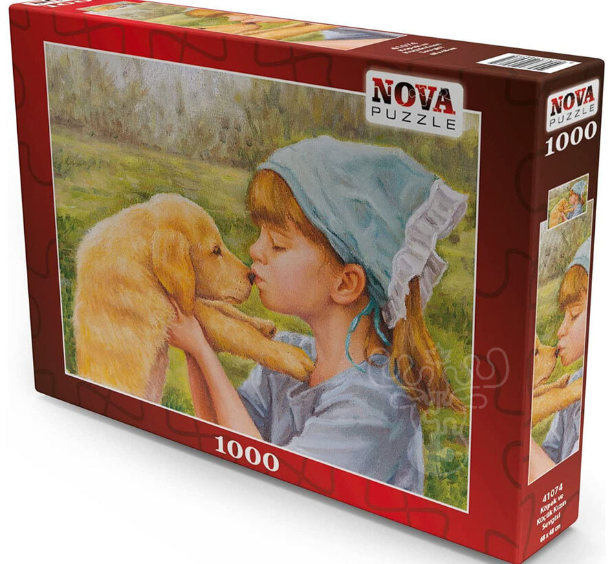 FINAL SALE Nova The Dog and the Love of the Little Girl Puzzle 1000pcs ONLINE ORDER ONLY