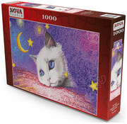 Nova Nova Under the Stars - White Cat Puzzle 1000pcs