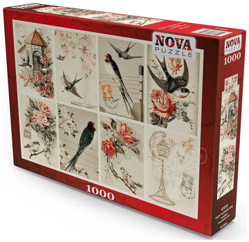 Nova Nova Vintage Collage Puzzle 1000pcs