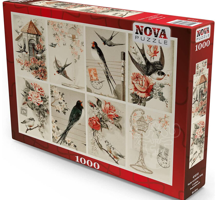Nova Vintage Collage Puzzle 1000pcs ONLINE ORDER ONLY