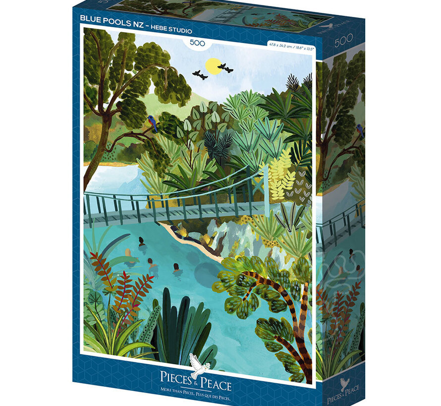 Pieces & Peace Blue Pools NZ Puzzle 500pcs
