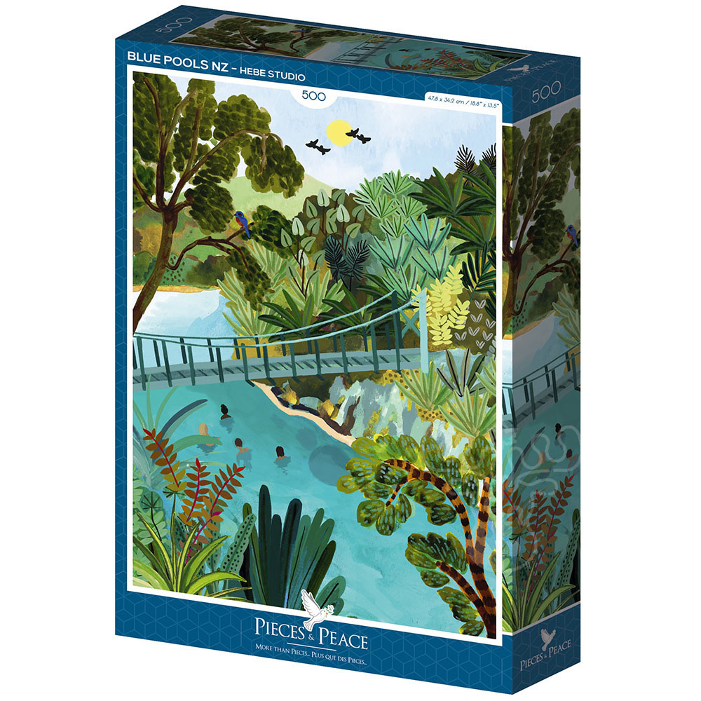 Pieces & Peace Blue Pools NZ Puzzle 500pcs Puzzles Canada