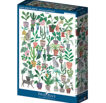 Pieces & Peace Pieces & Peace Cats and Plants Puzzle 500pcs