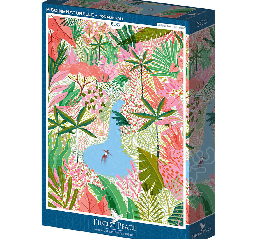 FINAL SALE Pieces & Peace Piscine Naturelle Puzzle 500pcs ORIGINAL BOX SIZE RETIRED