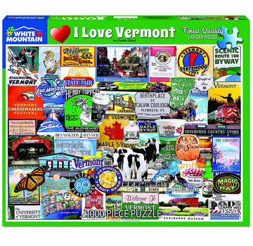 White Mountain White Mountain I Love Vermont Puzzle 1000pcs