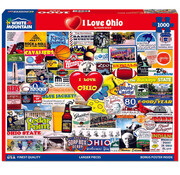 White Mountain FINAL SALE White Mountain I Love Ohio Puzzle 1000pcs