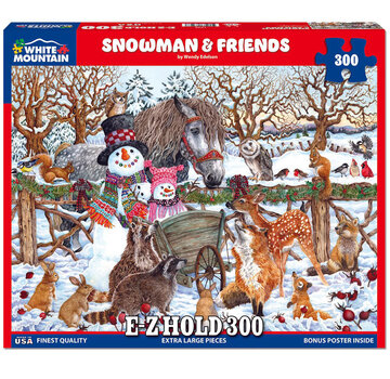 White Mountain White Mountain Snowman & Friends Puzzle 300pcs