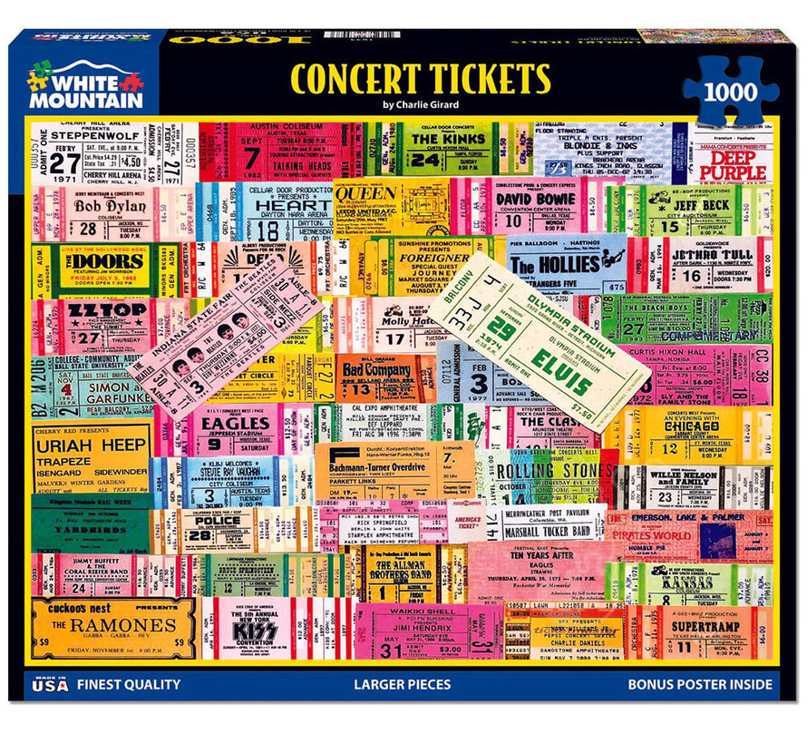 White Mountain Concert Tickets Puzzle 1000pcs