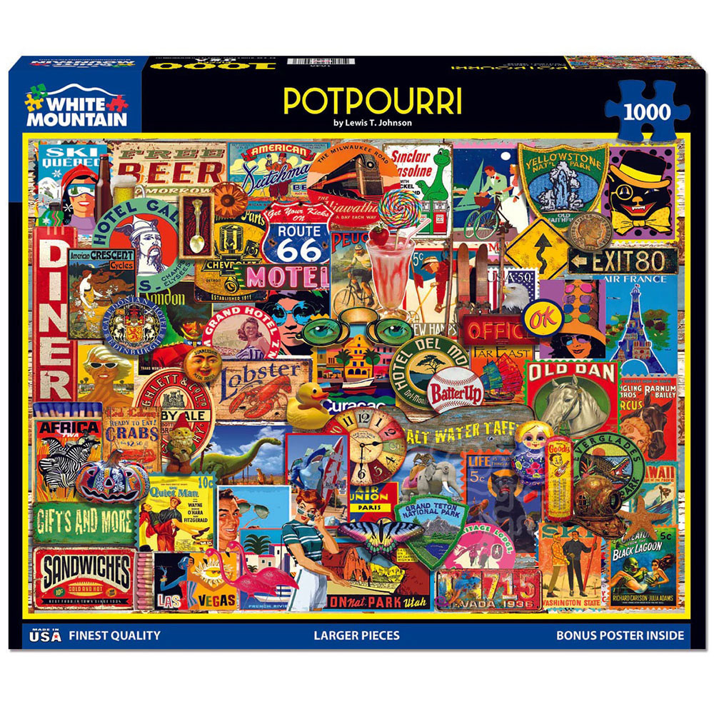 White Mountain Potpourri Puzzle 1000pcs Puzzles Canada