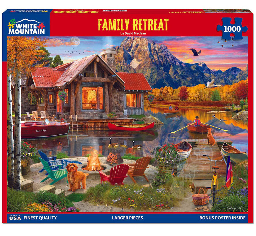 White Mountain Family Retreat Puzzle 1000pcs