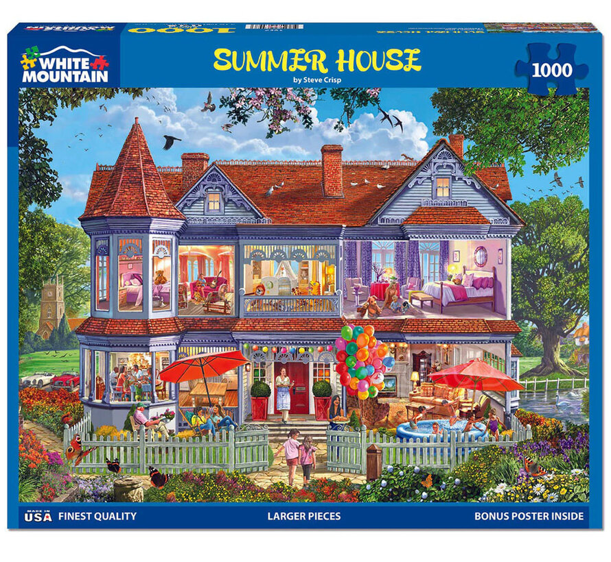 White Mountain Summer House Puzzle 1000pcs