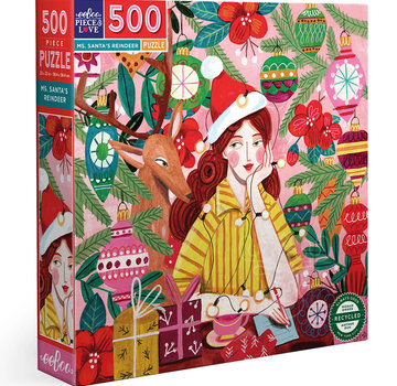 EeBoo eeBoo Ms. Santa's Reindeer Puzzle 500pcs