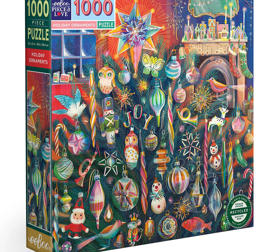eeBoo Holiday Ornaments Puzzle 1000pcs