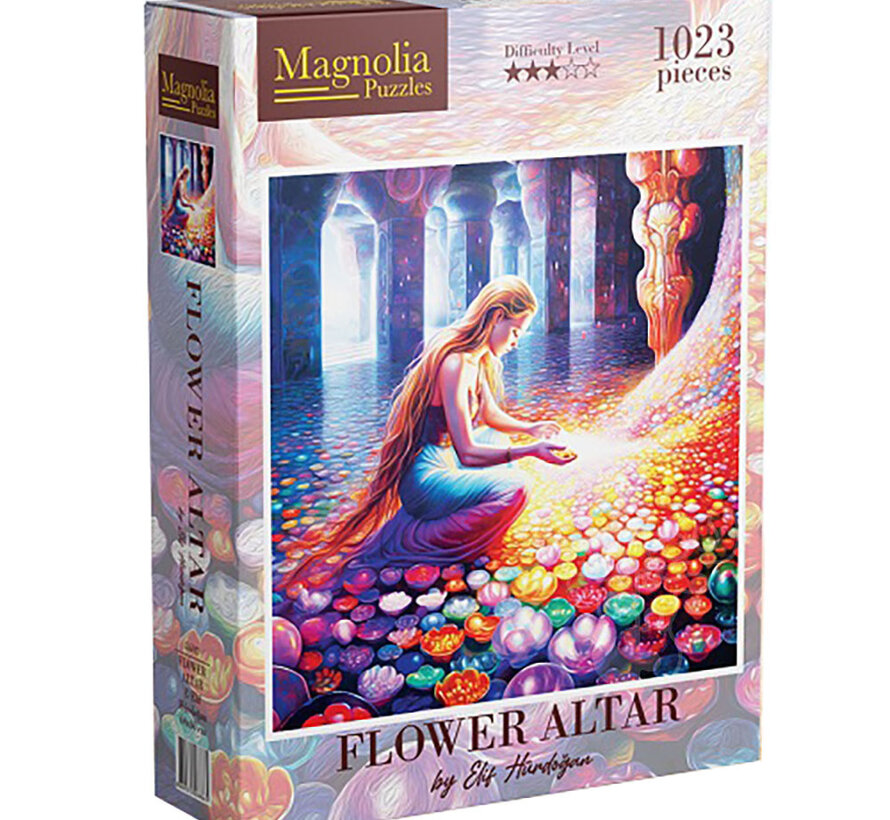 FINAL SALE Magnolia Flower Altar Puzzle 1023pcs