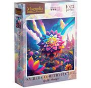 Magnolia Puzzles FINAL SALE Magnolia Sacred Geometry Flower Puzzle 1023pcs