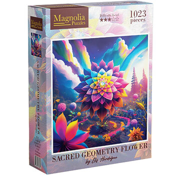 Magnolia Puzzles FINAL SALE Magnolia Sacred Geometry Flower Puzzle 1023pcs