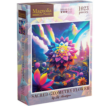 Magnolia Puzzles Magnolia Sacred Geometry Flower Puzzle 1023pcs
