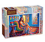 FINAL SALE Magnolia Woman with Cat Puzzle 1000pcs