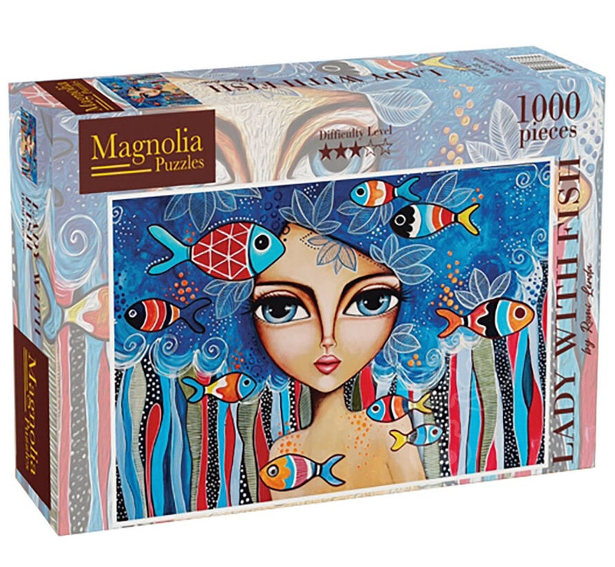 Magnolia Lady with Fish Puzzle 1000pcs