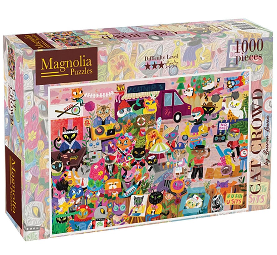 Magnolia Cat Crowd Puzzle 1000pcs