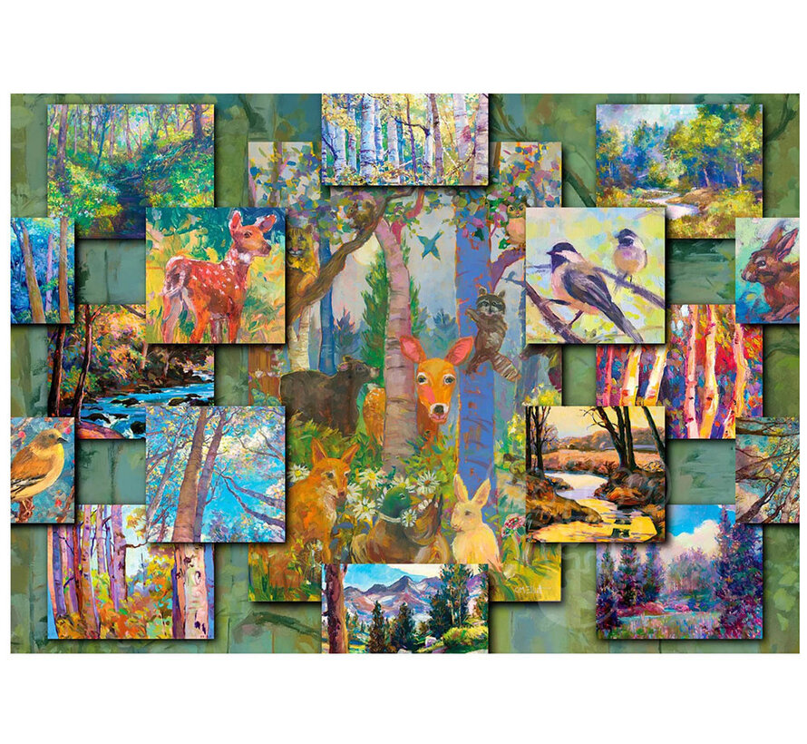 Enjoy Woodland Collage Puzzle 1000pcs