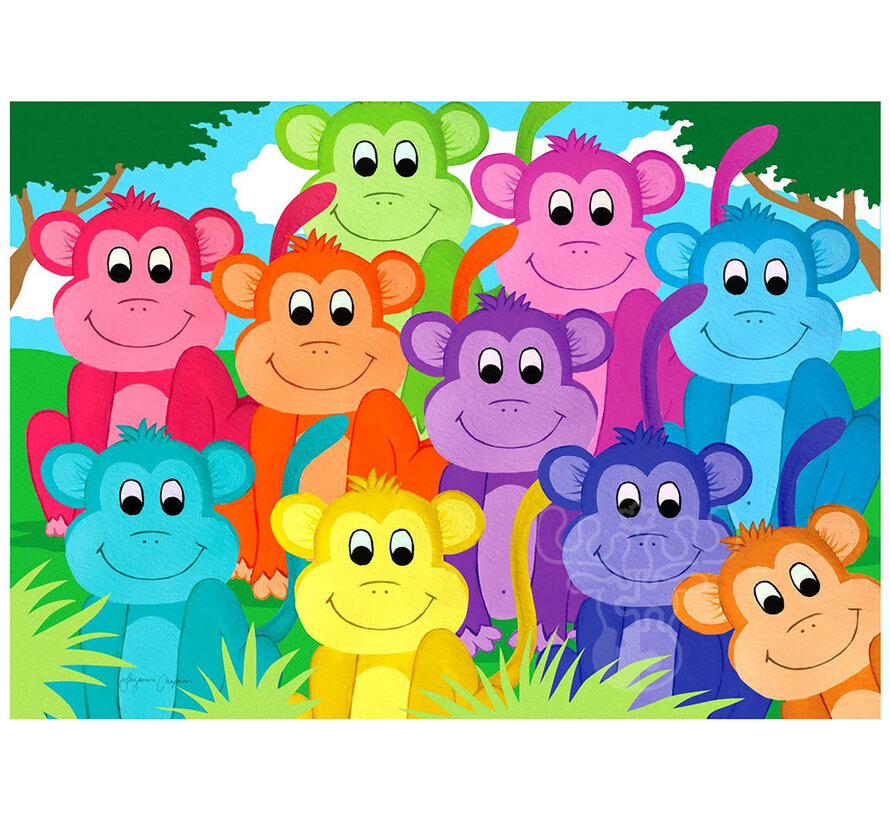 Enjoy Rainbow Monkeys Puzzle 1000pcs