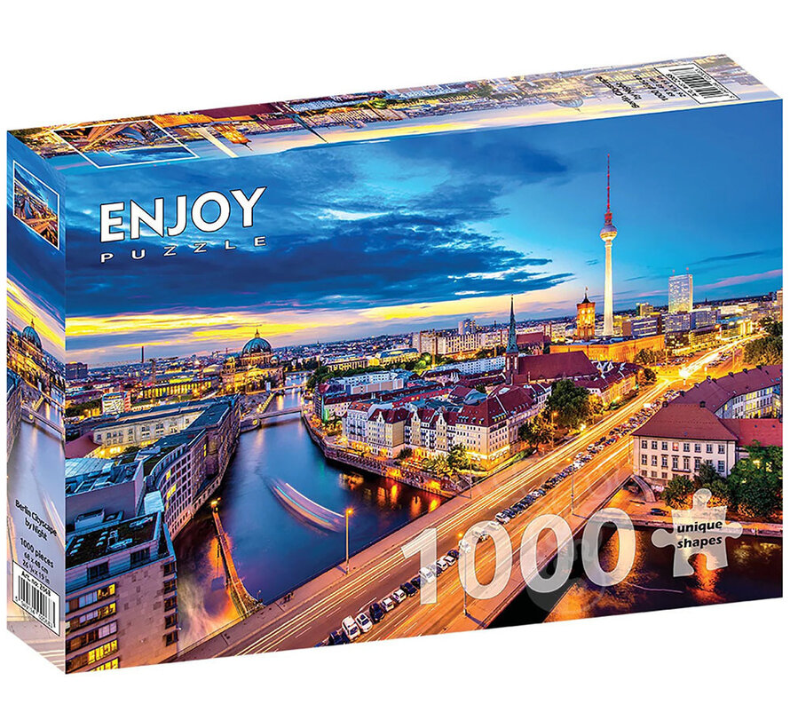 Enjoy Berlin Cityscape by Night Puzzle 1000pcs
