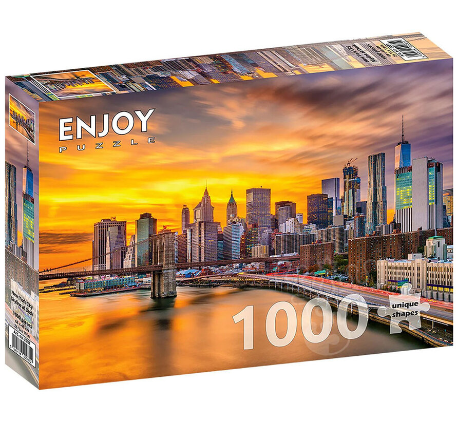 Enjoy New York City Skyline at Dusk Puzzle 1000pcs