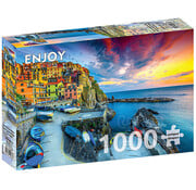 ENJOY Puzzle Enjoy Manarola Harbor at Sunset, Cinque Terre, Italy Puzzle 1000pcs