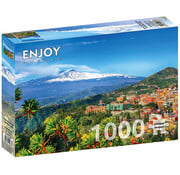 ENJOY Puzzle Enjoy Etna Volcano and Taormina, Sicily Puzzle 1000pcs