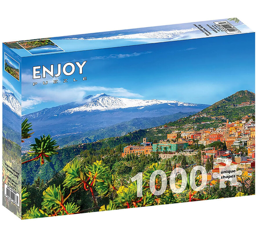 Enjoy Etna Volcano and Taormina, Sicily Puzzle 1000pcs