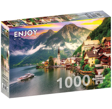ENJOY Puzzle Enjoy Hallstatt Town at Sunset, Austria Puzzle 1000pcs