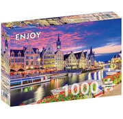 ENJOY Puzzle Enjoy Ghent at Twilight, Belgium Puzzle 1000pcs