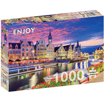 ENJOY Puzzle Enjoy Ghent at Twilight, Belgium Puzzle 1000pcs