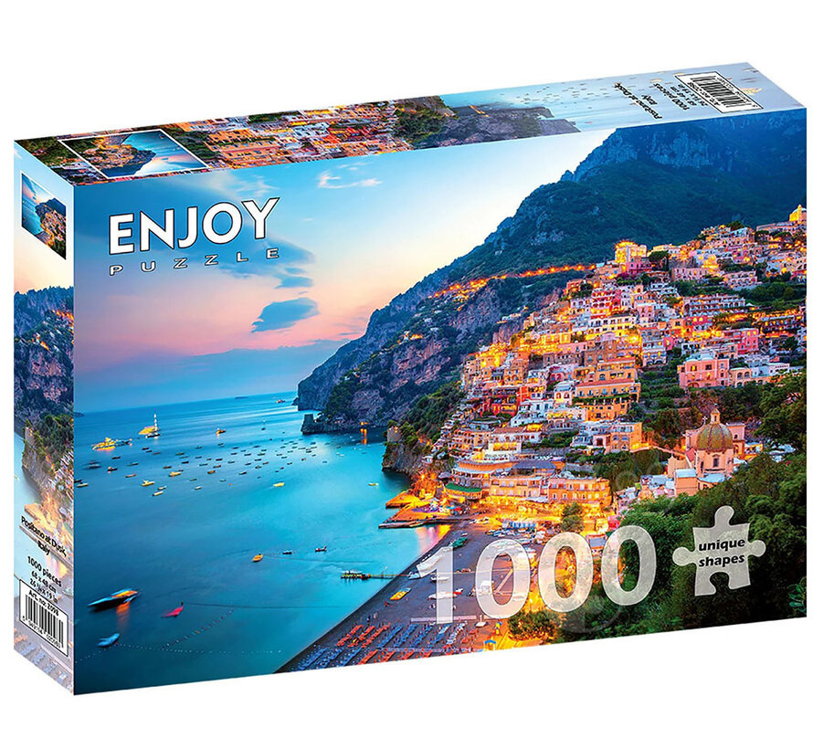 Enjoy Positano at Dusk, Italy Puzzle 1000pcs
