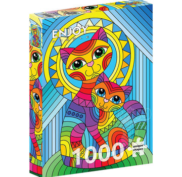 ENJOY Puzzle Enjoy Inseparable Cat and Kitten Puzzle 1000pcs