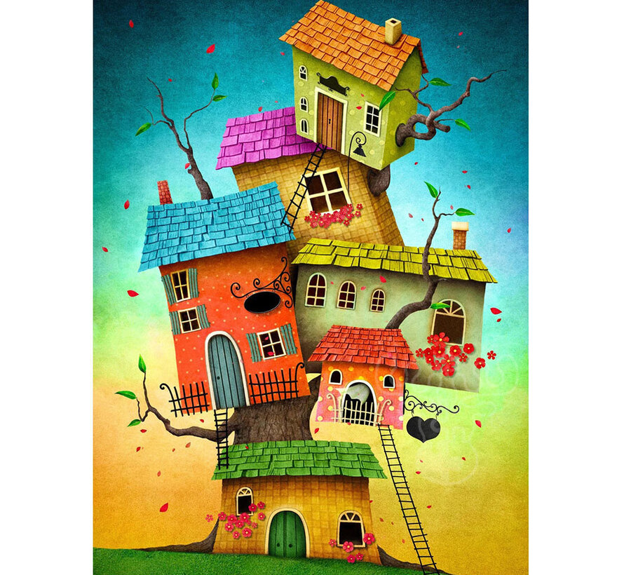 Enjoy Fairy Tale Houses Puzzle 1000pcs