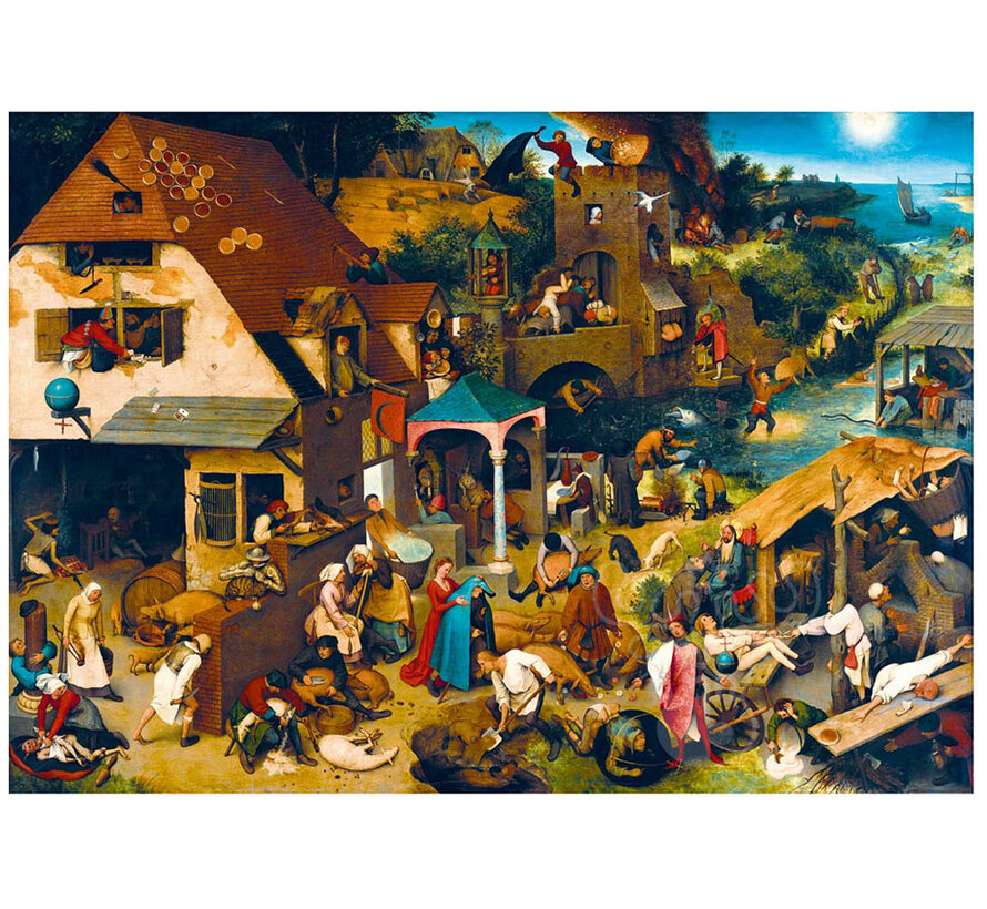 Bluebird Pieter Bruegel the Elder - Netherlandish Proverbs, 1559 Puzzle 1000pcs