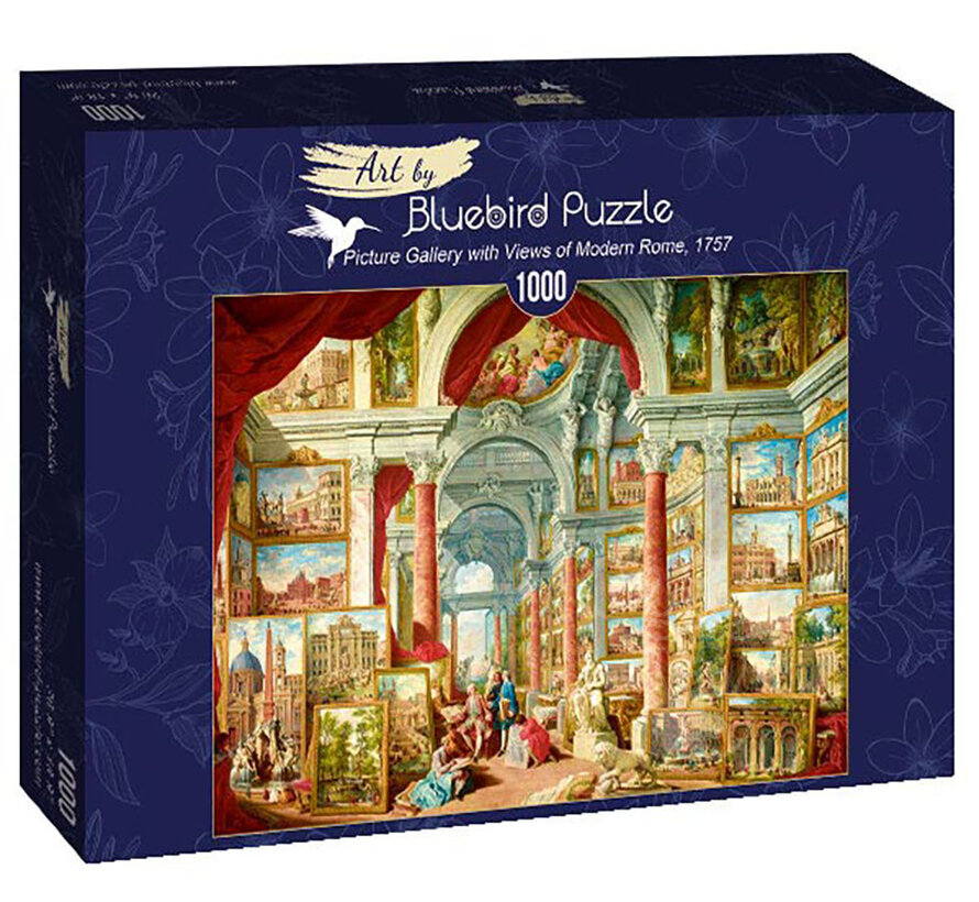 Bluebird Panini - Picture Gallery with Views of Modern Rome, 1757 Puzzle 1000pcs