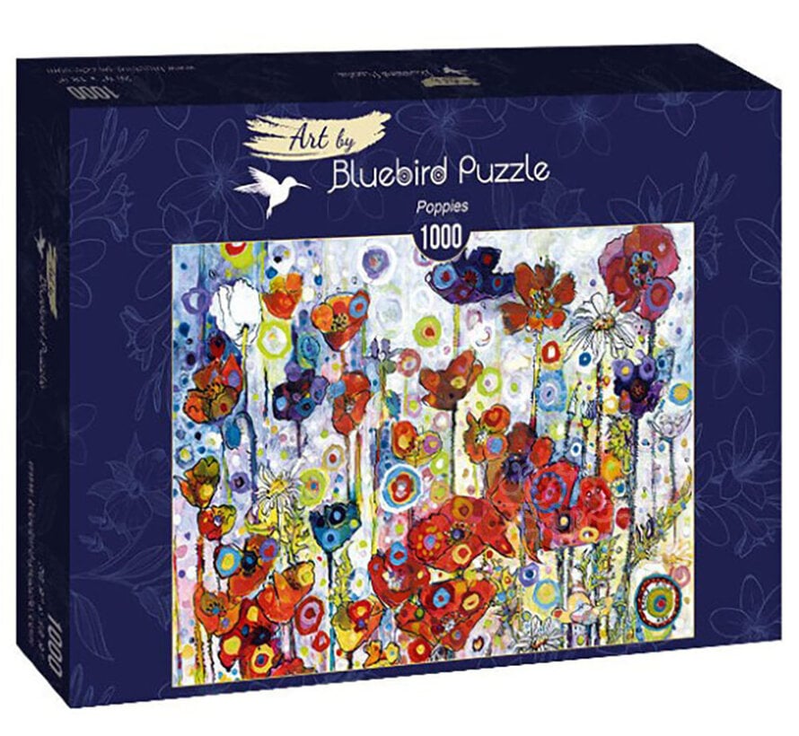 Bluebird Poppies - Sally Rich Puzzle 1000pcs