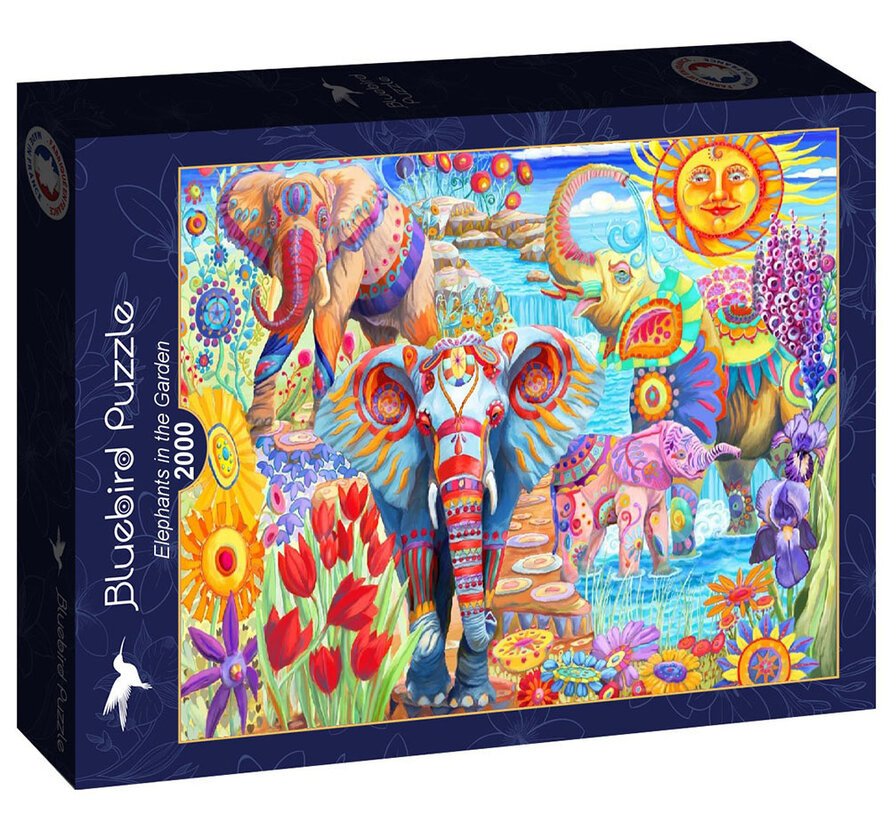 Bluebird Elephants in the Garden Puzzle 2000pcs