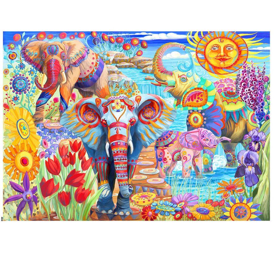 Bluebird Elephants in the Garden Puzzle 2000pcs