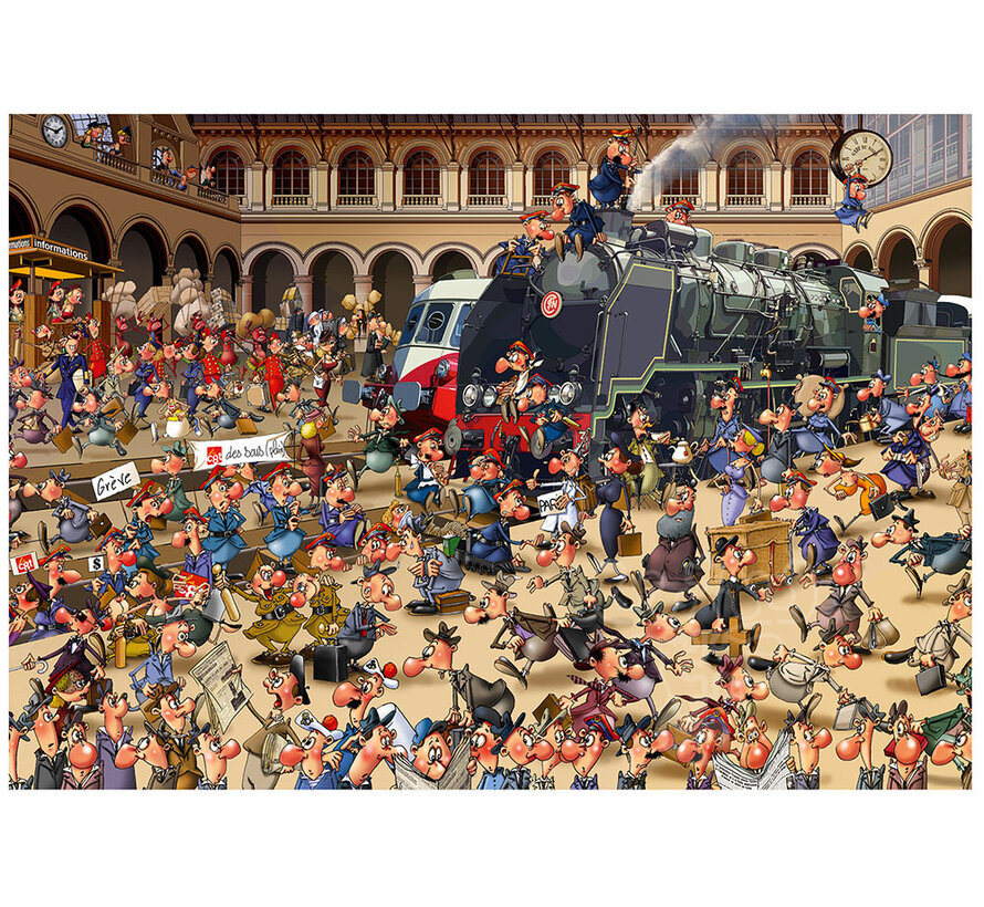 Bluebird French Train Station - François Ruyer Puzzle Puzzle 1000pcs