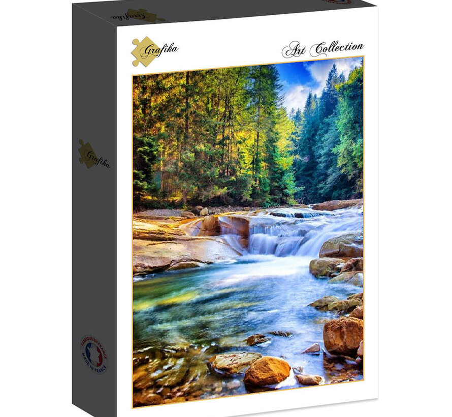 Grafika Belle Cascade dans la Forêt (Beautiful Waterfall in the Forest) Puzzle 2000pcs