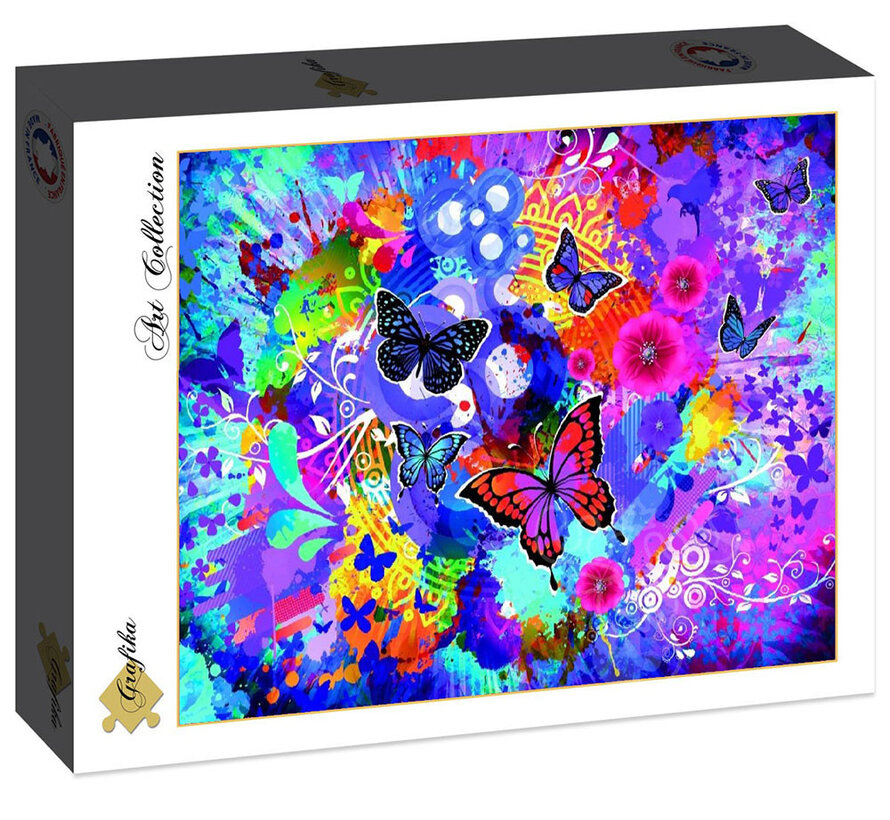 Grafika Colorful Flowers and Butterflies Puzzle 2000pcs