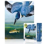 New York Puzzle Company New York Puzzle Co. Cornell Lab: Belted Kingfisher Mini Puzzle 100pcs